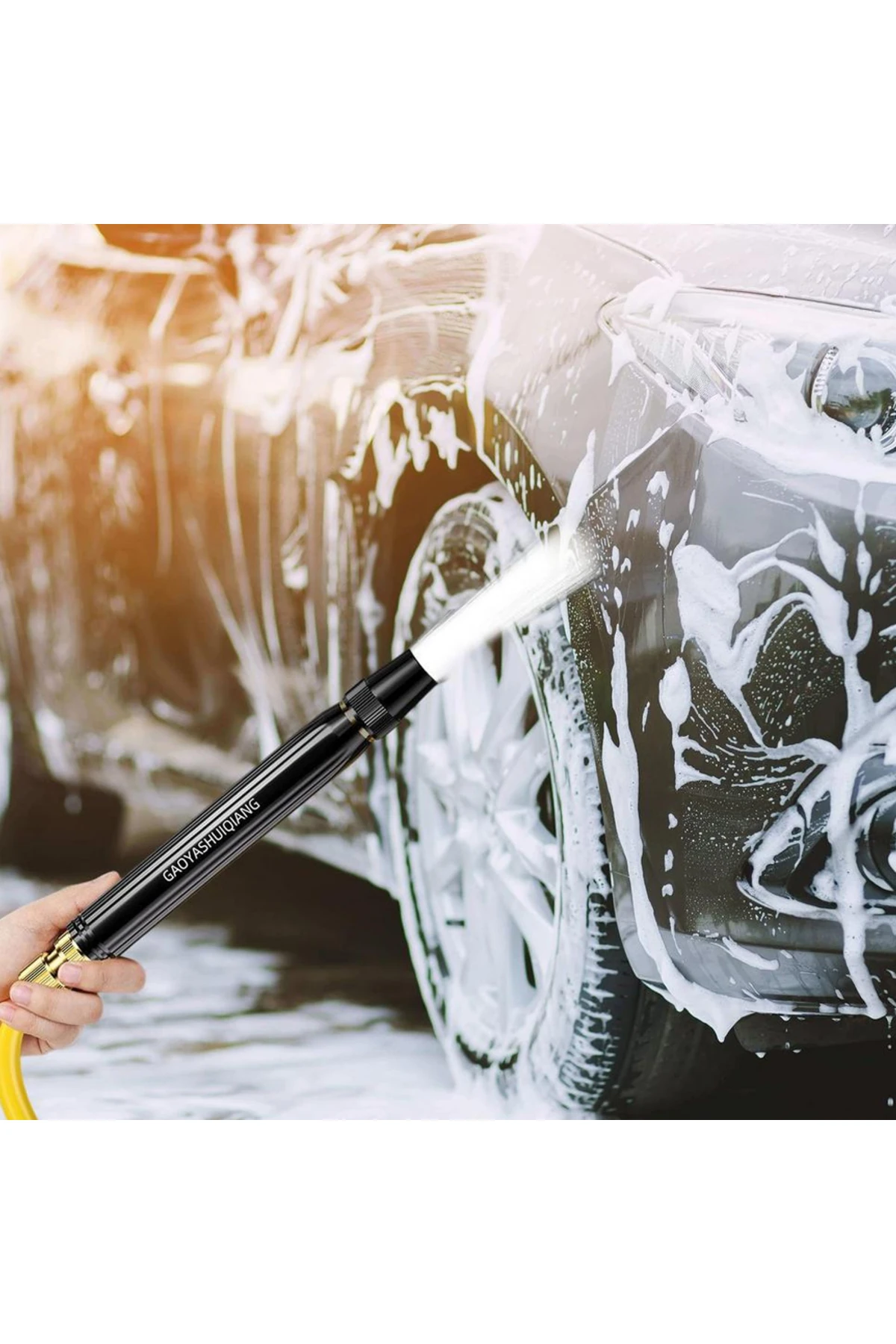 Yüksek Basınçlı Yıkama Ayarlanabilir Sprey Su Tabancası Hortum Ucu Aparat Başlık