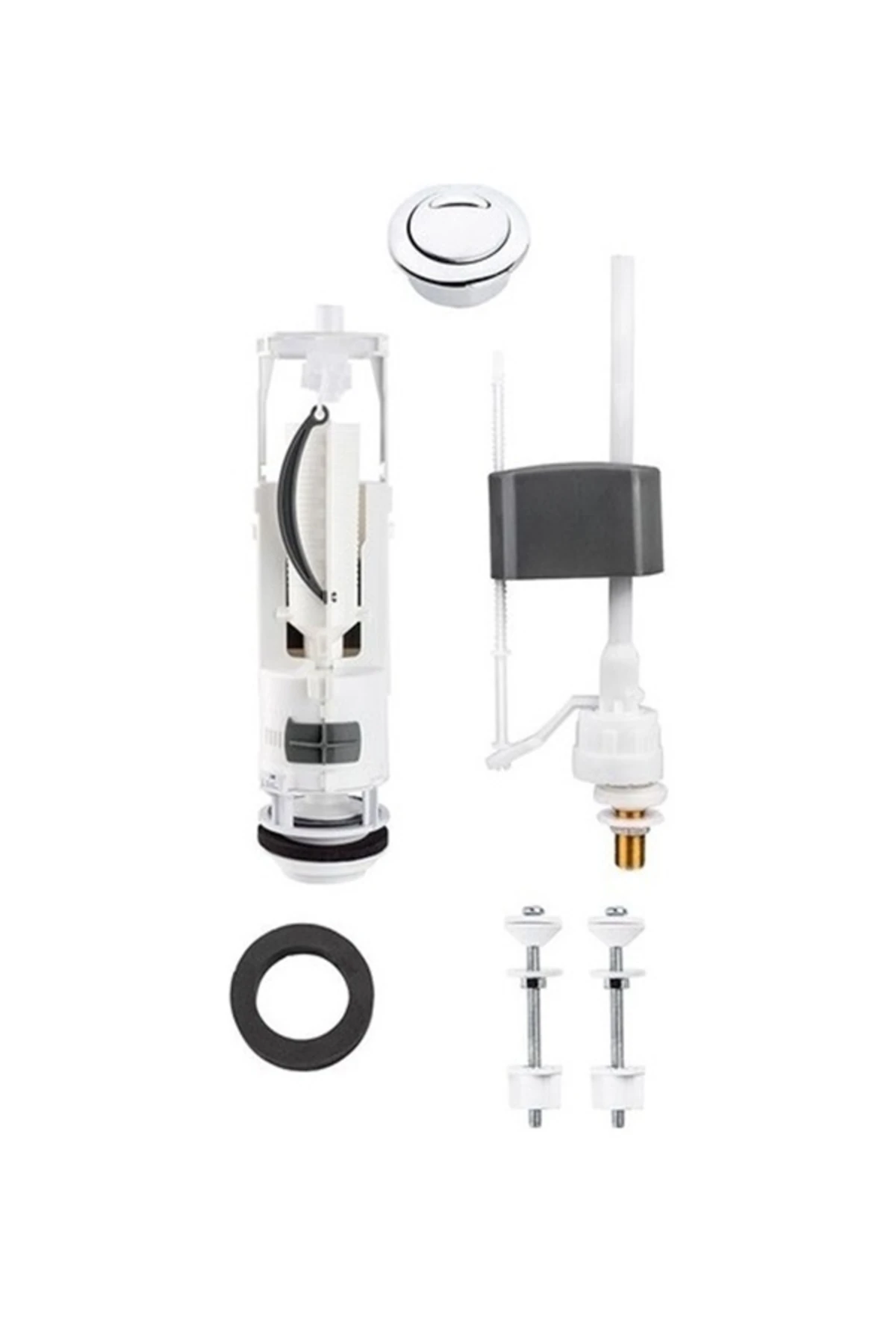 Çift Basmalı Rezervuar Klozet Iç Takım Seti Çift Kademeli Alttan Girişli 3/6 Lt