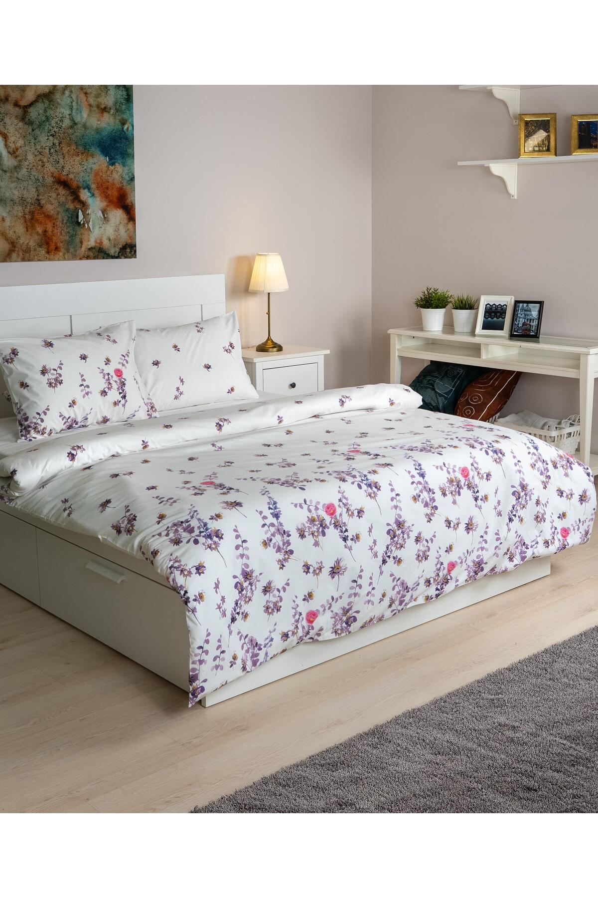 Cotton Collection Tek Kişilik Nevresim Seti Flora