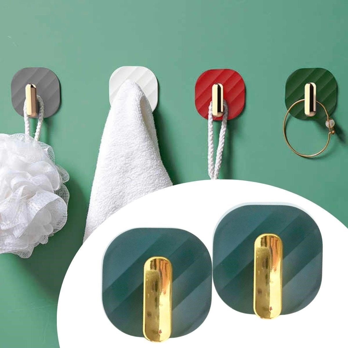 ® Retro Yeşil Yapışkanlı Dolap Kulpları (2'li Set)