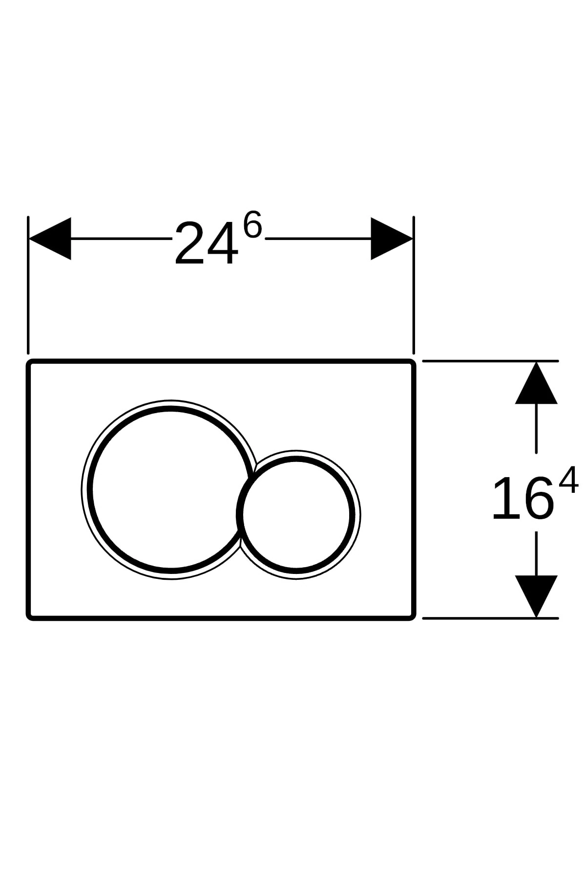 Kumanda Kapağı, Sigma01, Çift Basmalı, Mat Krom, 115.770.JQ.5