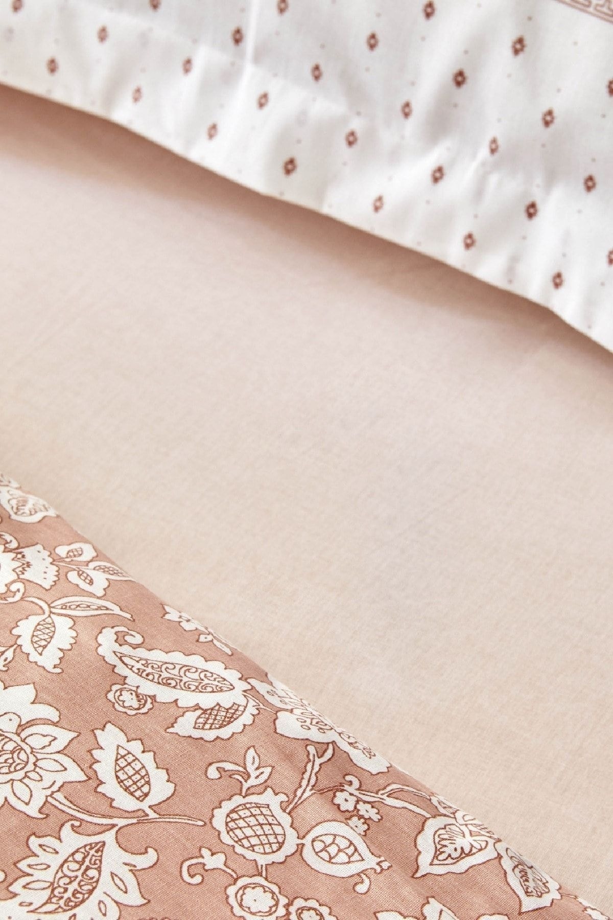 Celerina Pembe %100 Pamuk Tek Kişilik Fitted Nevresim Takımı
