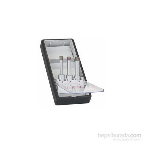 BOSCH - 3 Parçalı Robust Line Elmas Kuru Delme Ucu Seti Easy Dry Best For Ceramic - 6,0: 8,0: 10,0 Mm