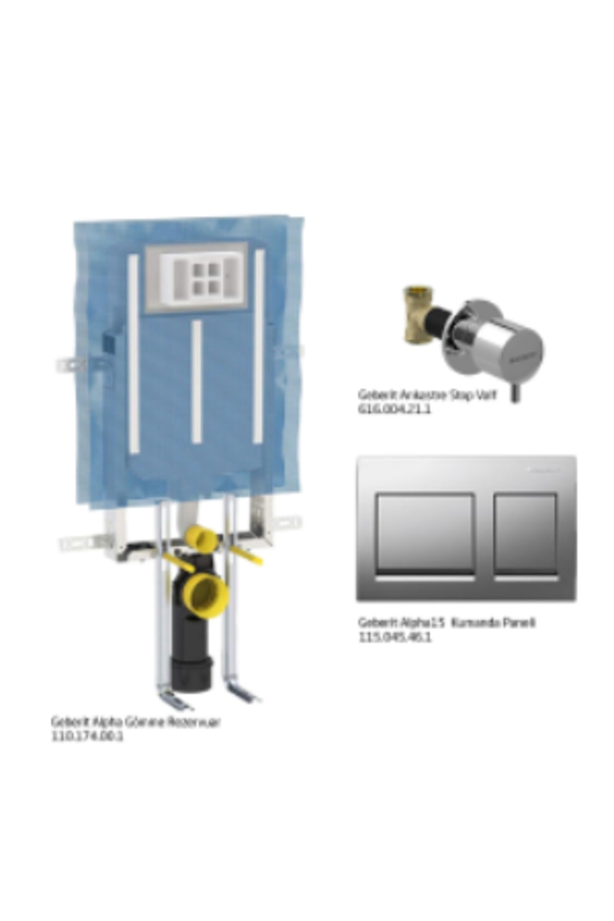 Alpha35 Gömme Rezervuar Seti - Mat Krom