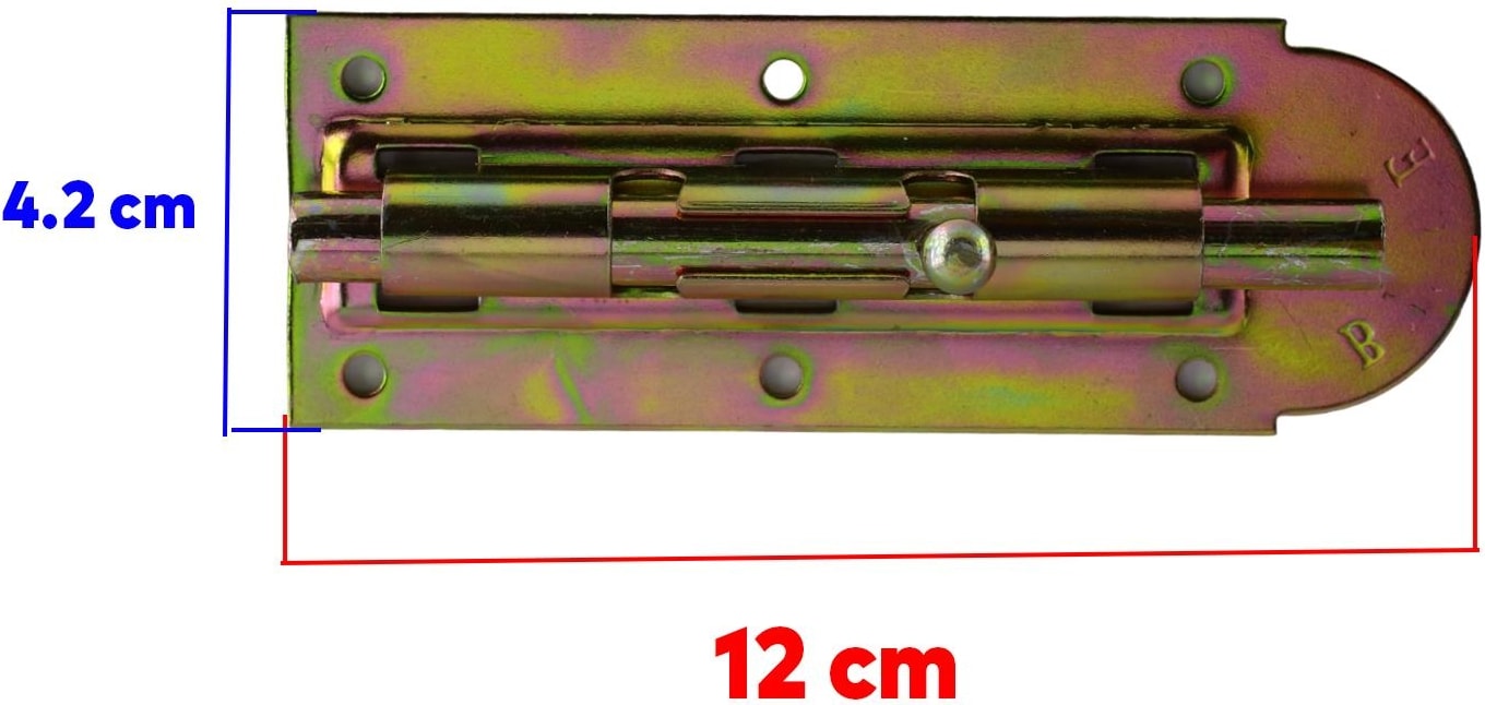 Mavzer Sürgü No:12 Kilit 42X120 mm Ahşap Pvc Demir Kapı Pencere Sürgüsü Emniyet Kilidi Sürgülü