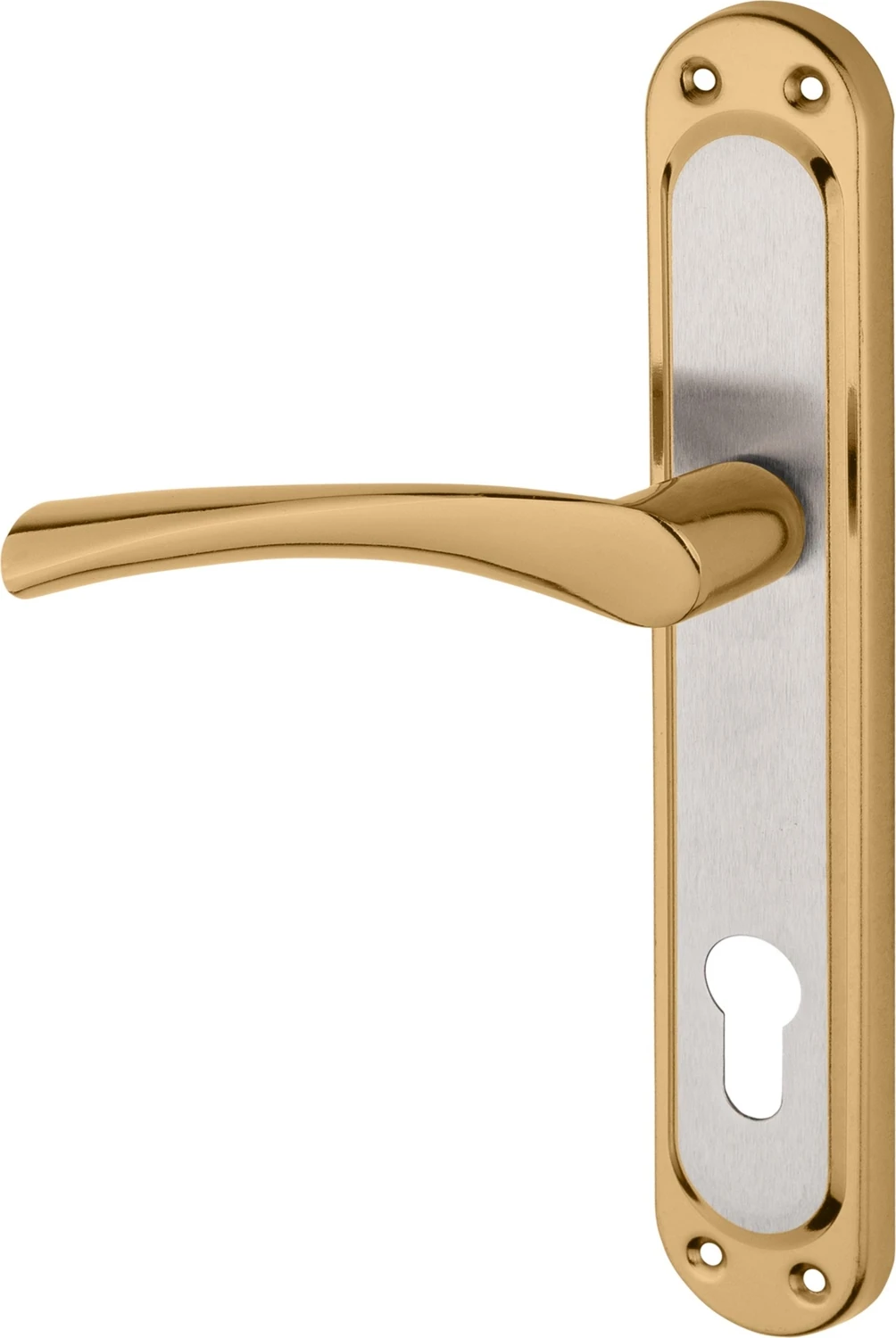 Büyük Bravo Albirifin Saten Aynalı Yale Kapı Kolu Çelik Kapı Kolu Sol Basar Tek Yön 1 Adet