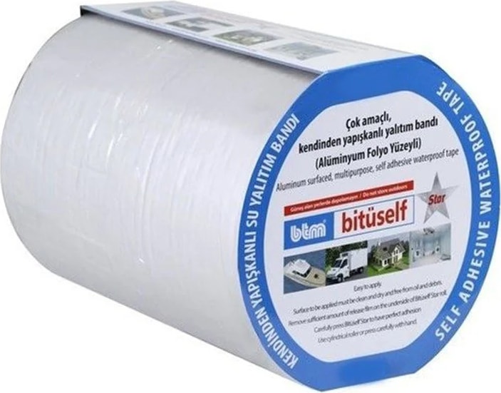 OZKUVVET Bitüself Star Yalıtım Bandı Yapışkanlı 30 cm x 10 M Oto Ses Su Yalıtım Bandı