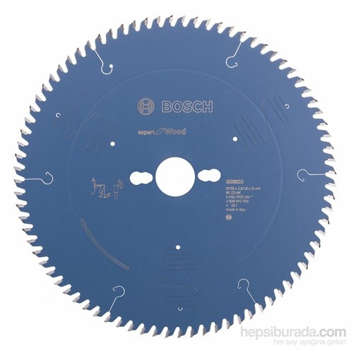 BOSCH - Expert Serisi Ahşap İçin Daire Testere Bıçağı - 250 X 30 X 2,5 Mm, 80 Diş
