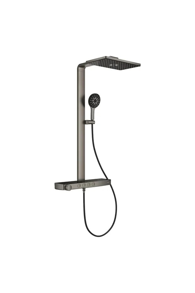 Rainshower Aqua Pure Duvara Monte Termostatik Bataryalı Duş Sistemi Br.Hard Graphite – 100961A