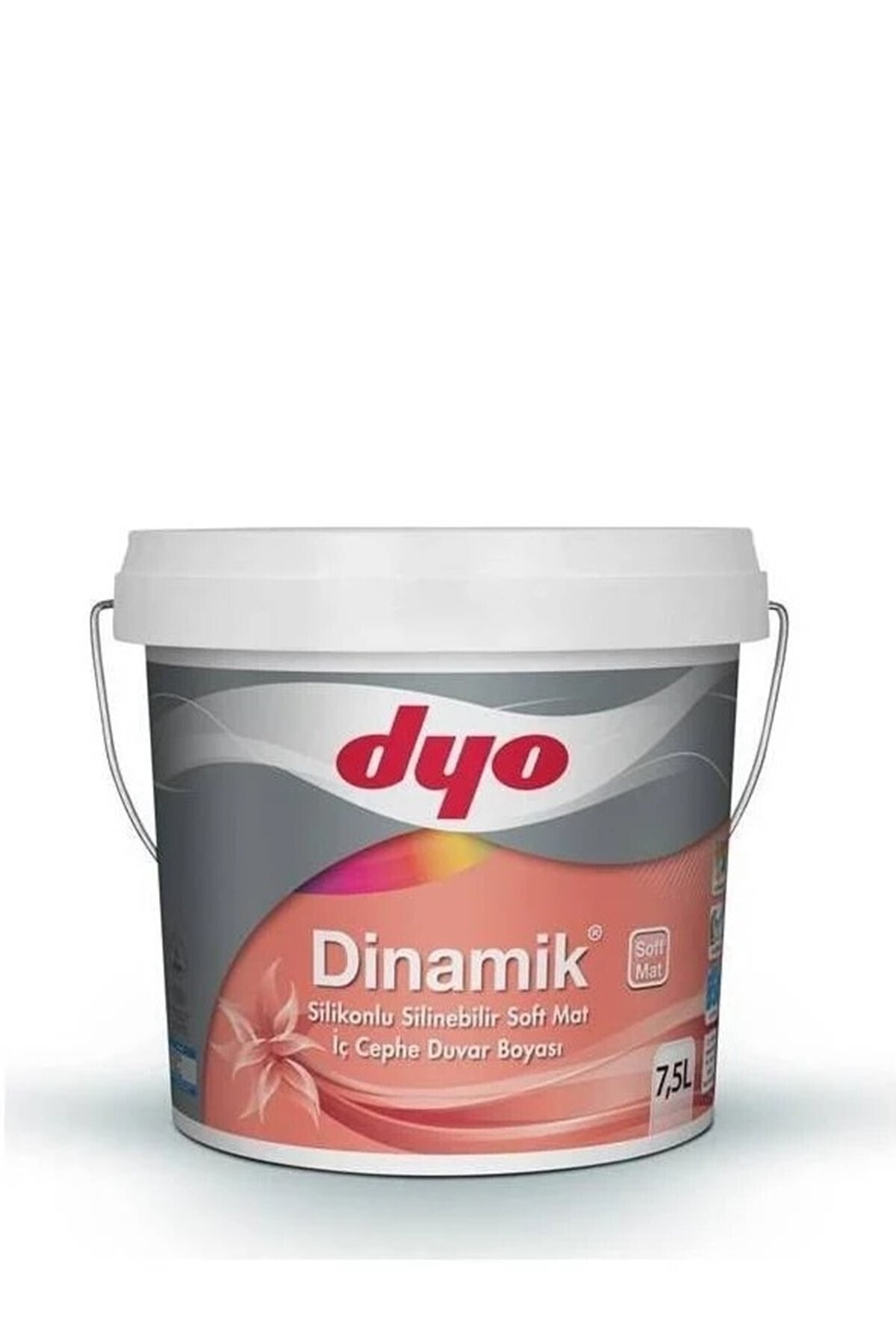 DYO Dinamik Silikonlu Silinebilir Soft Mat Iç Cephe Duvar Boyası 7,5 Lt #tüm Renkler#