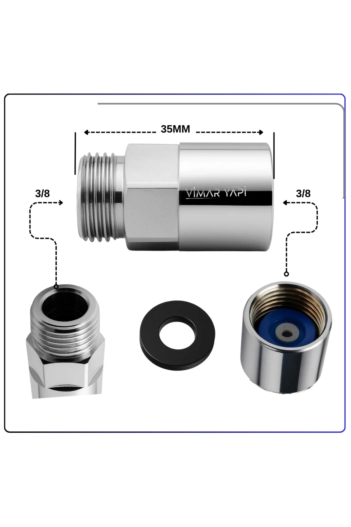 A3157601YP:3/8 Grup Çekvalf Adaptör