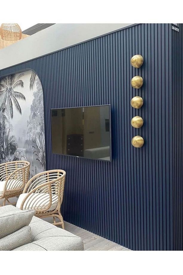 AKYÜREK  LB 3783 SUPRAMAT LONDRA MAVİ RENK DEKOR PROFİL DUVAR KAPLAMA PANEL LAMBRİ