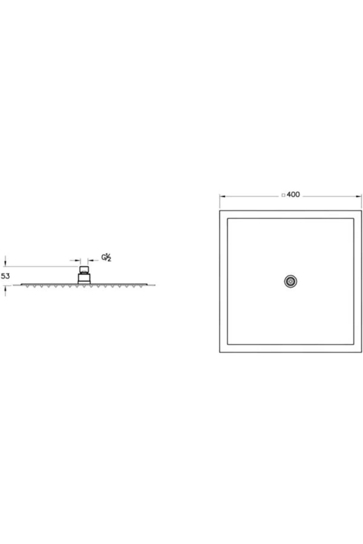 Lite LS A45645 Duş Başlığı 400 mm Krom