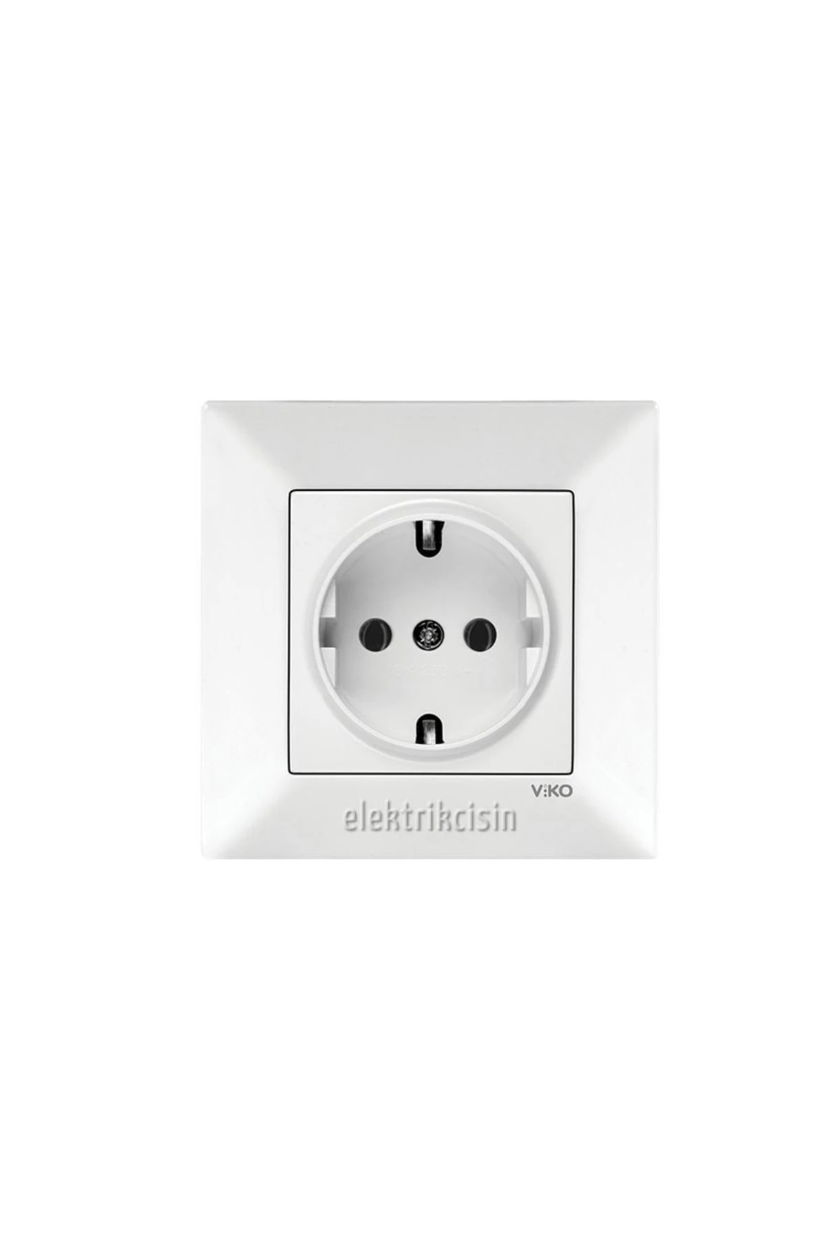 Meridian Beyaz Topraklı Priz (çerçeve Hariç) 12 Adet