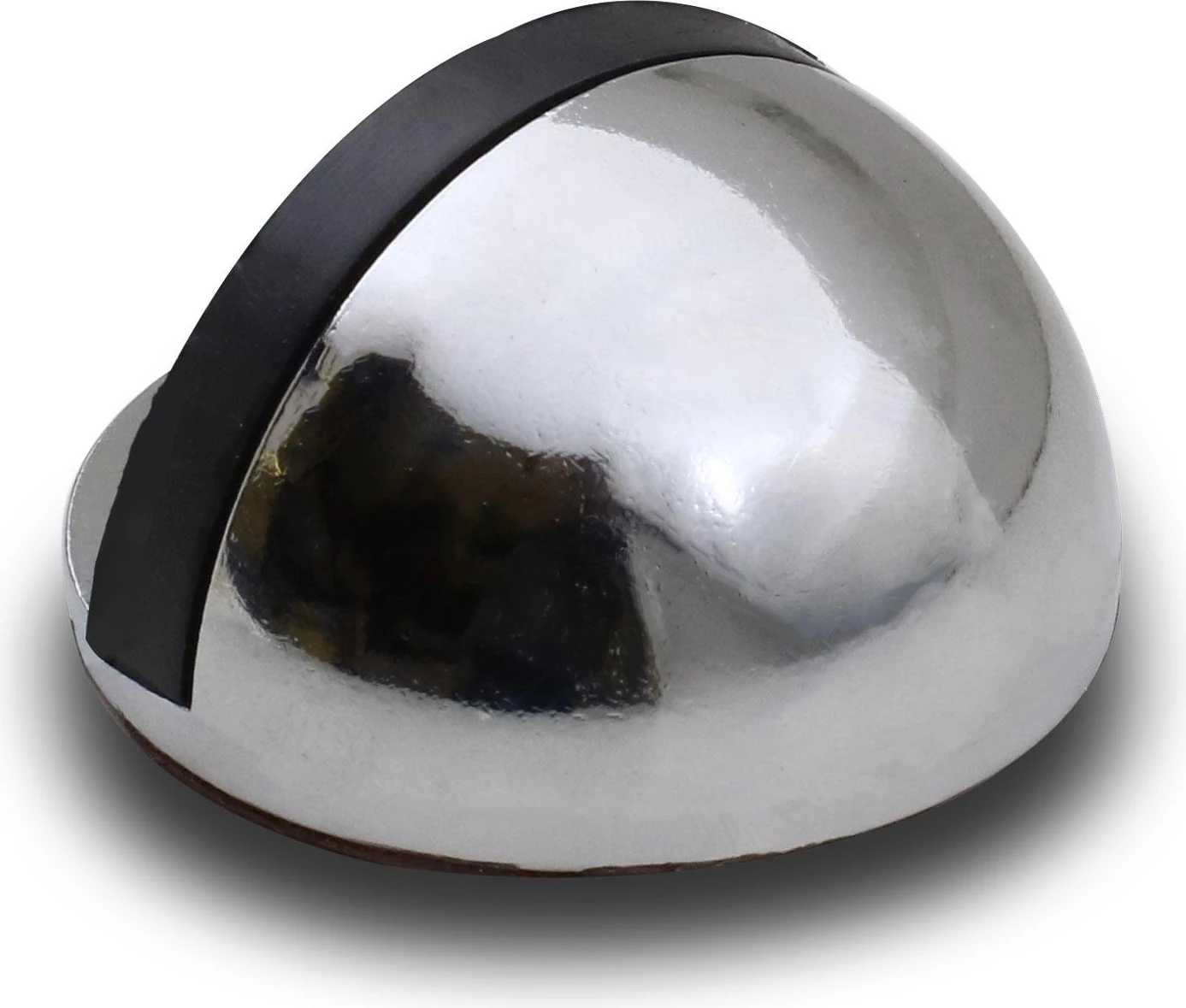 Yarımay Yapışkanlı Kapı Kolu Stoperi Tamponu Metal Durdurucu Tutucu Tutacağı Parlak Krom 5 Adet