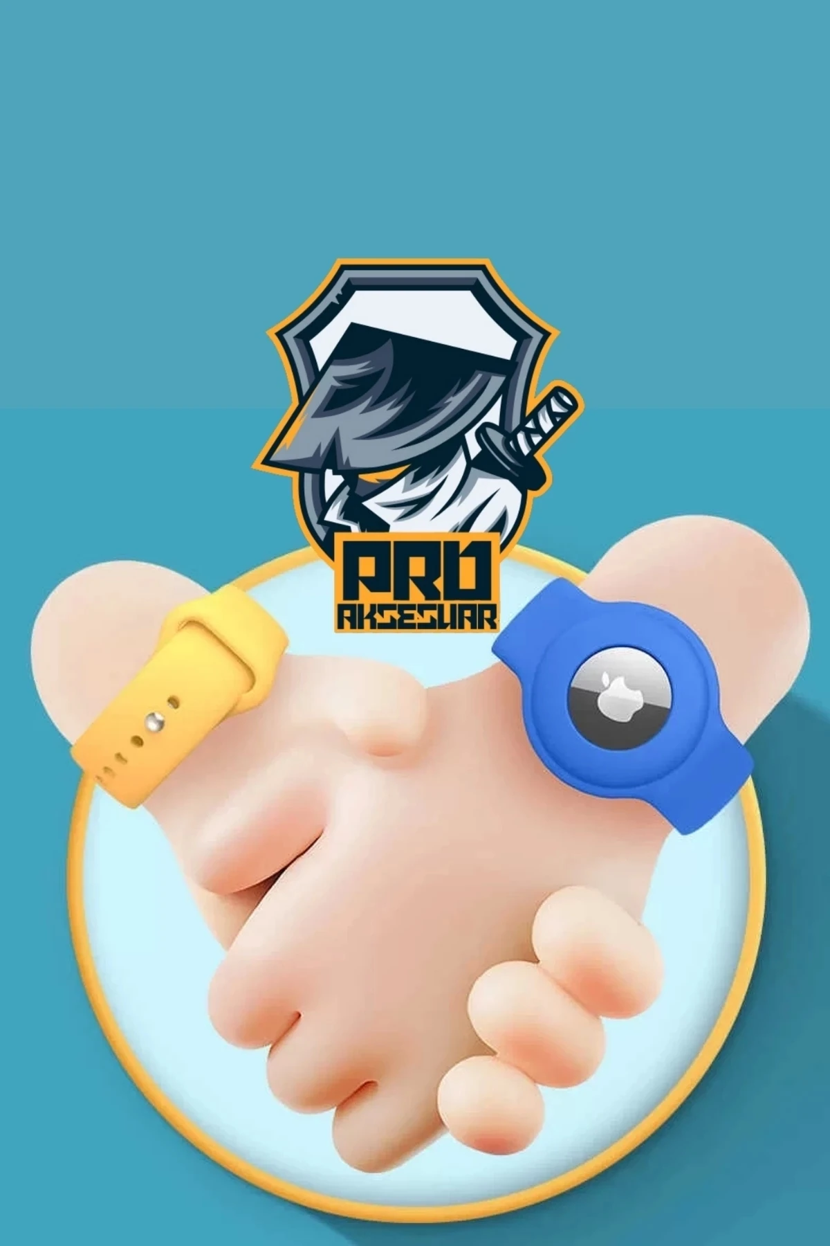 Airtag Uyumlu Kordon (Anahtarlık ) & Bileklik - Çok Amaçlı Yumuşak Silikon Kılıf