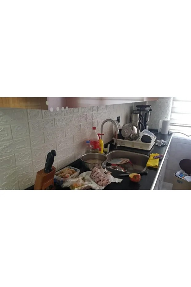5 Adet 2,5 M2 Tezgah Arası 3d Kendinden Yapışkanlı Esnek Sünger Tuğla Duvar Kaplama Paneli Duvar Kağıdı