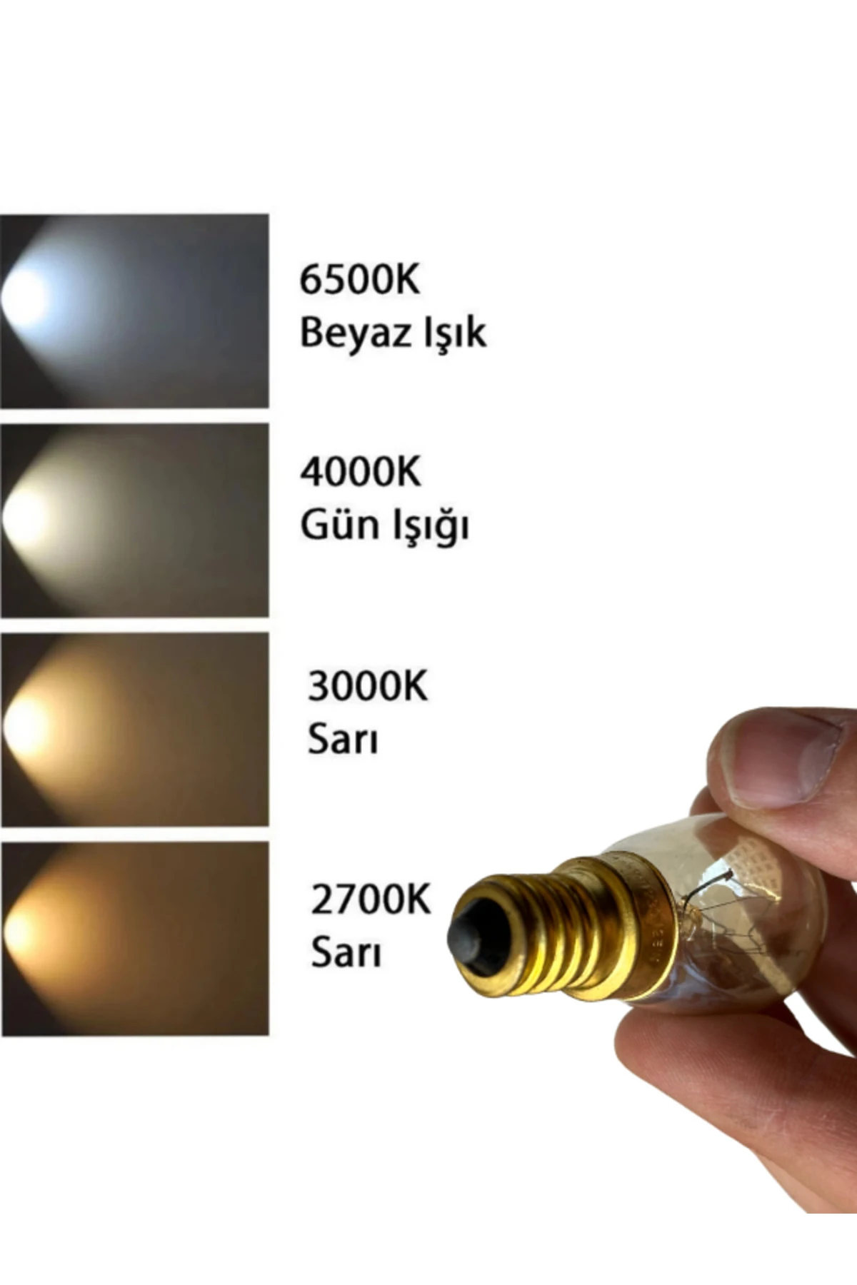 Sectron 25W Sarı Işık E14 Duylu (Ince Duy) Fırın Ampulü (2'li Paket) 2700K