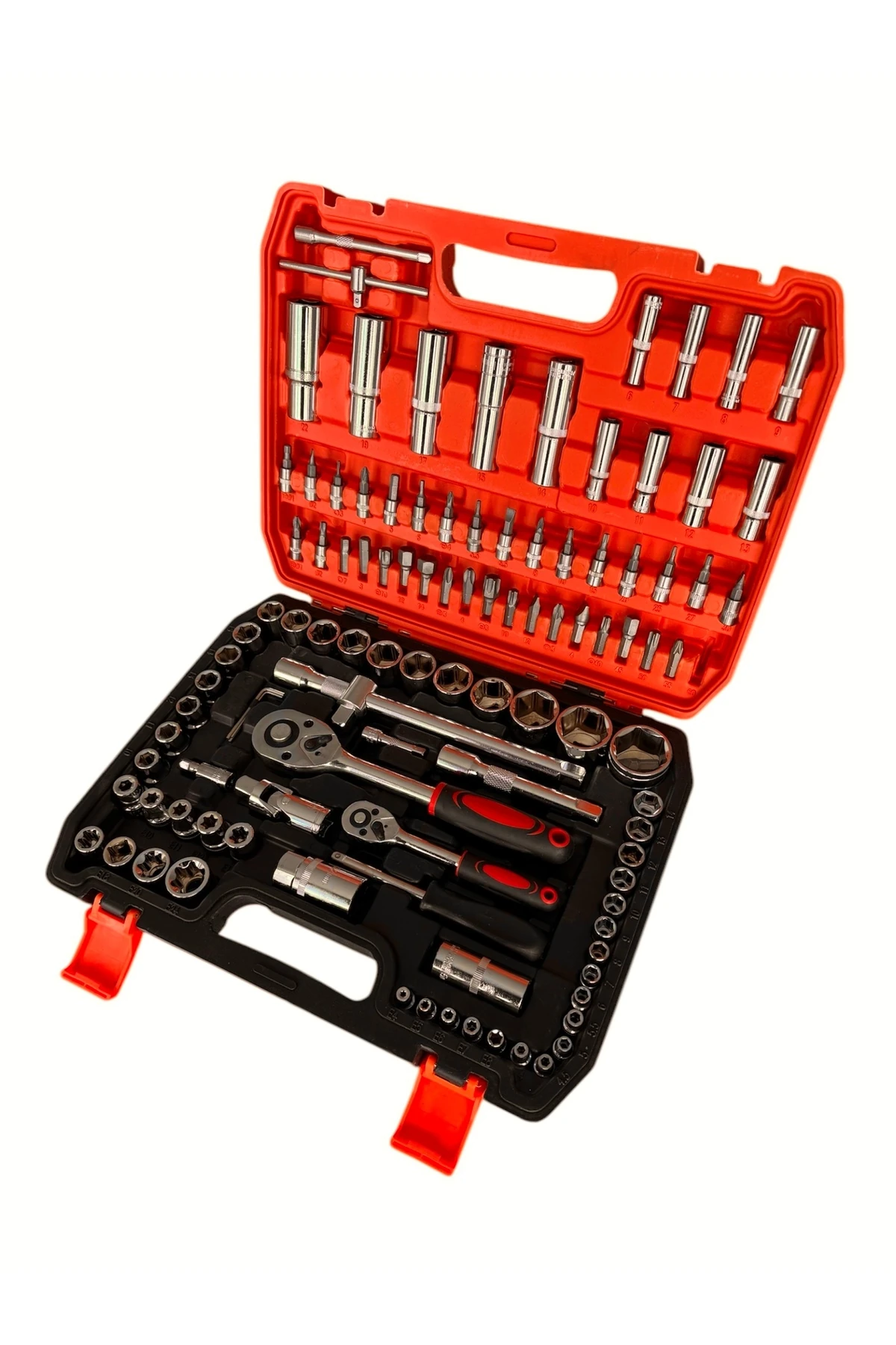 PROFESYONEL 108 Parça Usta Lokma Takımı Parlak Crv-2 Çelik Lokma Seti