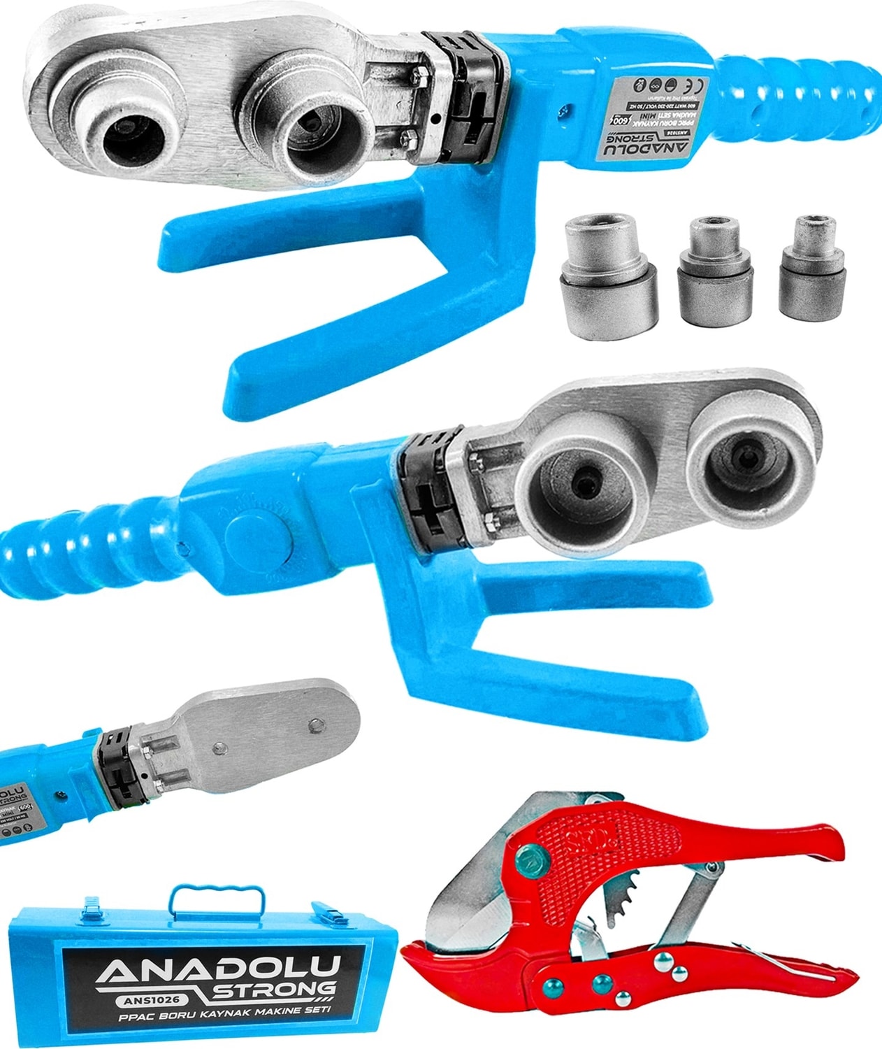 Anadolustrong ANS1026 Pprc 600 Watt Boru Kaynak Mini Makina Seti Plastik Boru Kaynak Makinesi