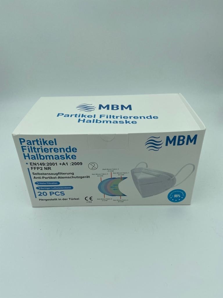 Telli ve Tek Tek Paketli N95 Maske 20'li