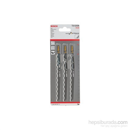 BOSCH - Yalıtım Malzemeleri Ve Aşındırıcı Malzemeleriçin T 313 Aw Dekupaj Testeresi Bıçağı - 3'Lü Paket