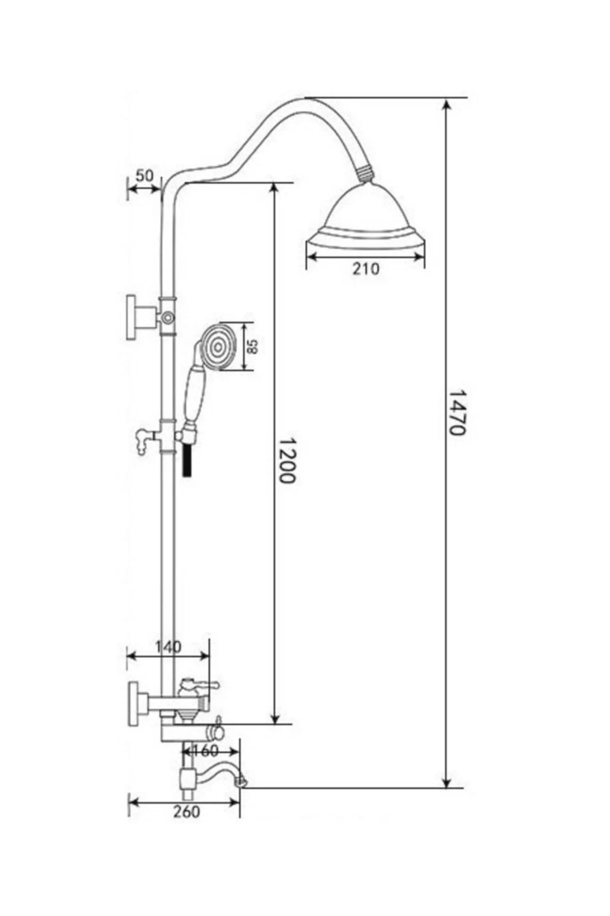 Topkapı Tepe Duş Seti Tp 1440 g Altın