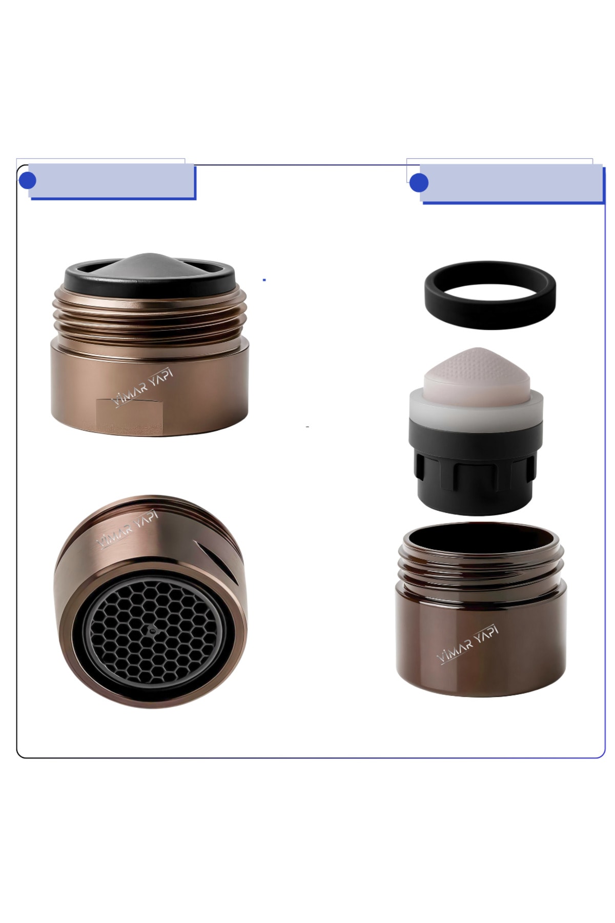 A3344226YP Perlatör M18x1 Shorty Origin Bakır