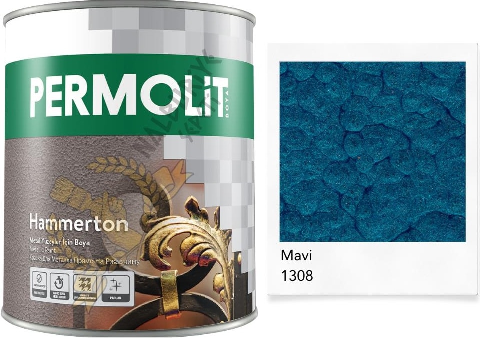 Hammerton Dekoratif Metal Boyası Mavi 0.75 Lt.