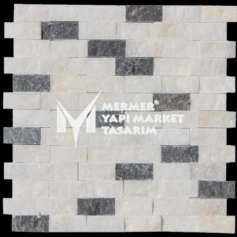 Uşak Beyaz Kütahya Blue Mix Patlatma Mozaik