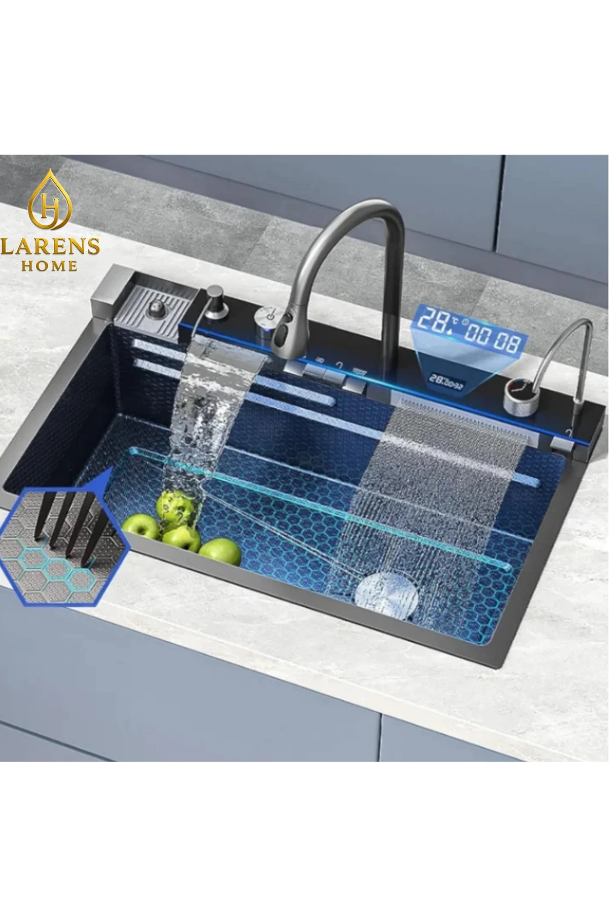 9 Fonksiyonlu Elektronik Akıllı Eviye Seti (304 çelik 4 mm)