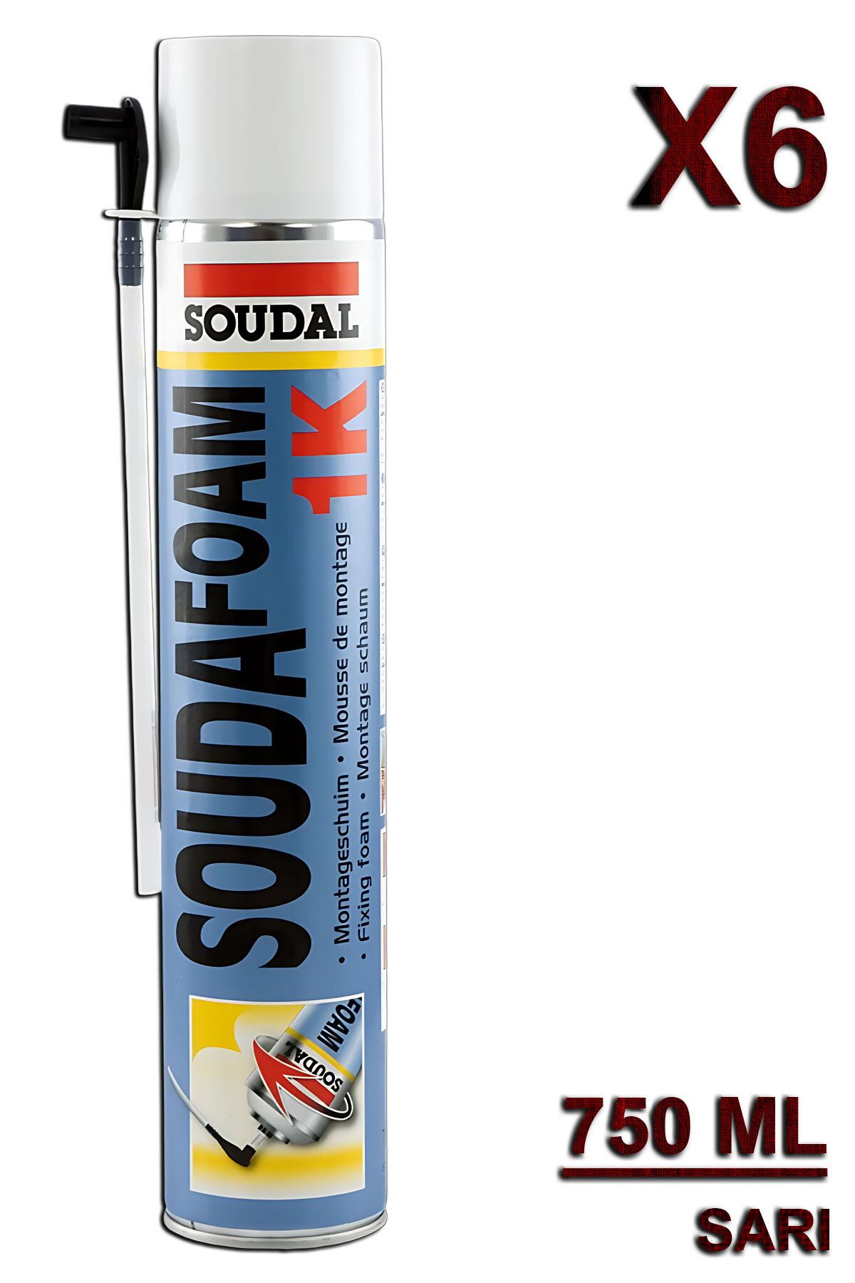 Soudafoam 1K Köpük Pipetli 750 ML (6 Adet)
