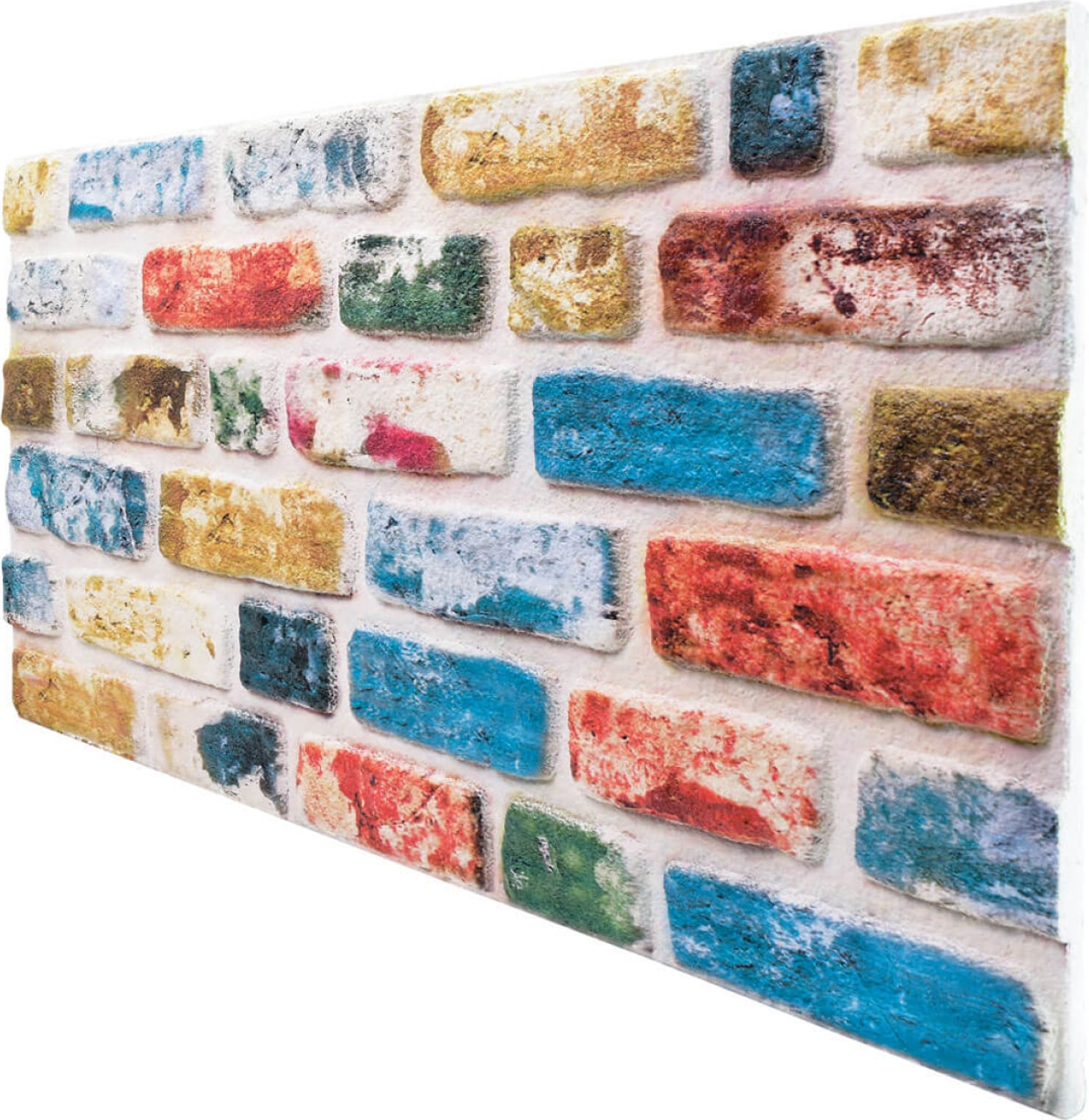 5 Adet (2,5m2) x Tuğla Desenli 3 Boyutlu Renkli Strafor Köpük Duvar Kaplama Paneli (BR-519)