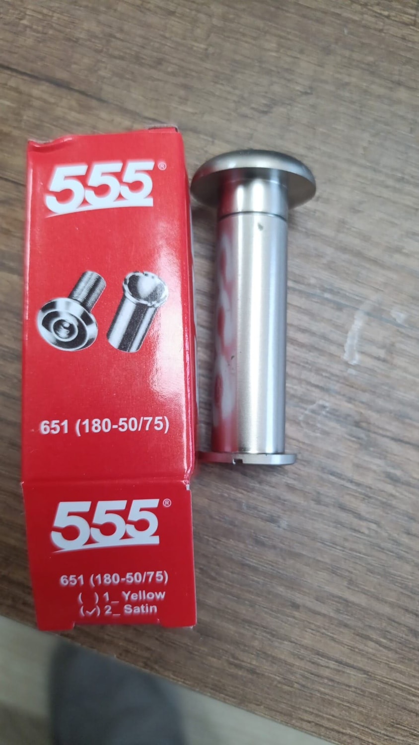 Ayarlanabilir Çelik Kapı Dürbünü Saten 50-75 mm