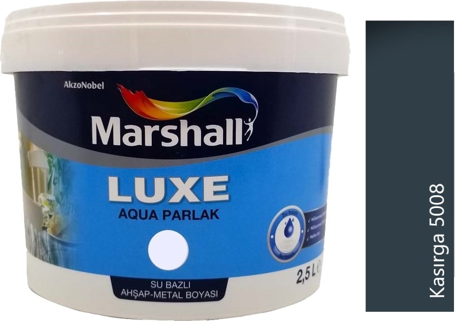 Luxe Aqua Parlak Su Bazlı Boya Ahşap & Metal 2.5 Lt Kasırga