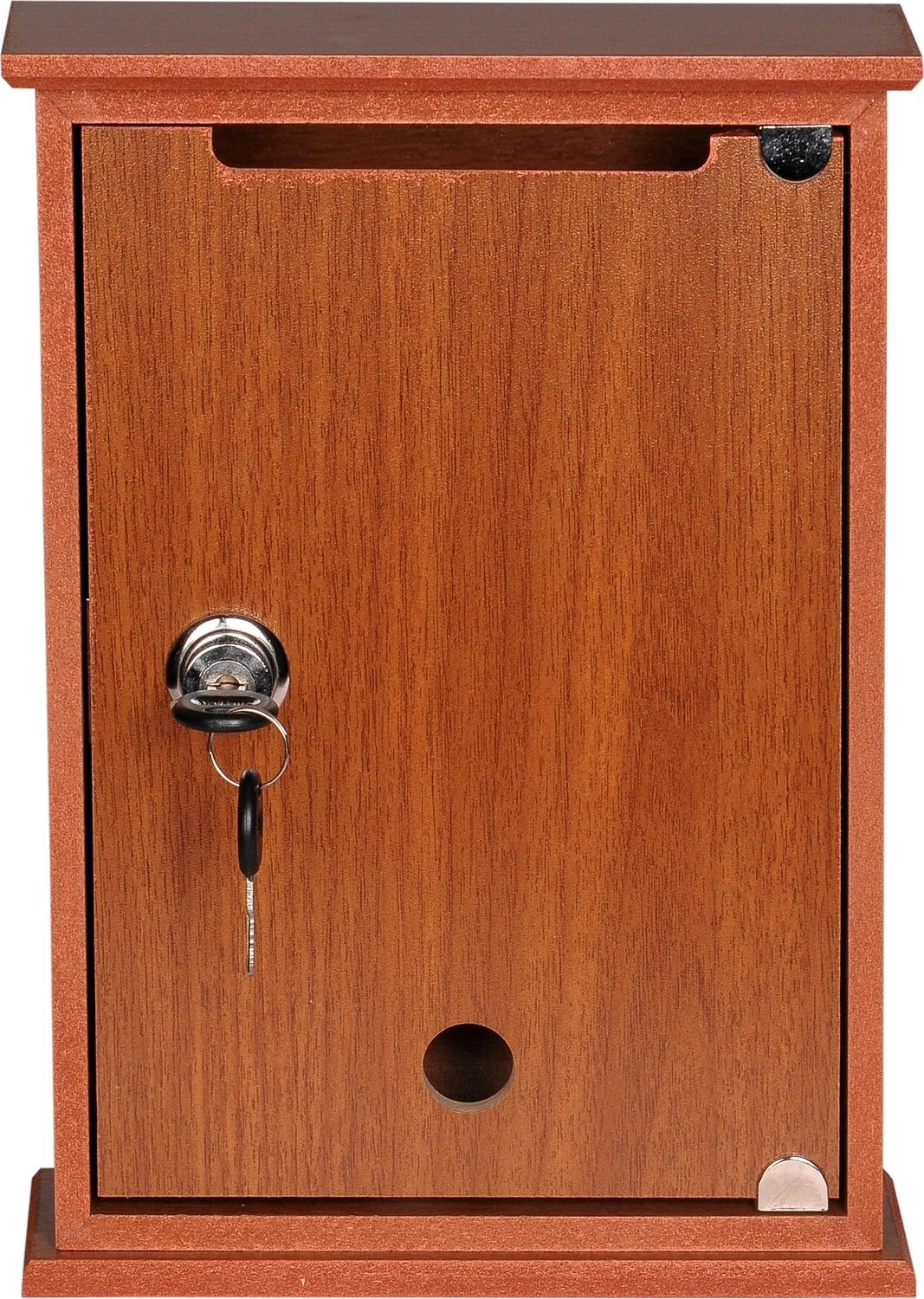 Kilitli Ahşap Posta Kutusu - Ceviz