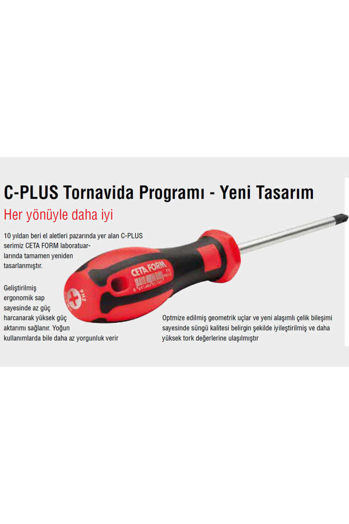 CETA FORM C-Plus Torx Uçlu Tornavida T15X80 mm - F18-015-080