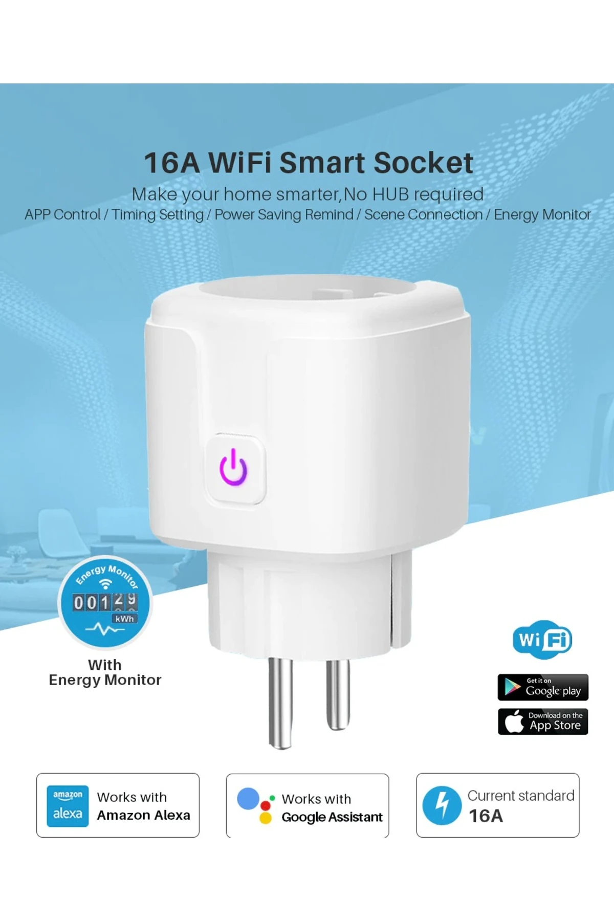 16A KABLOSUZ, ÖLÇÜM ÖZELLİKLİ AKILLI PİRİZ ()