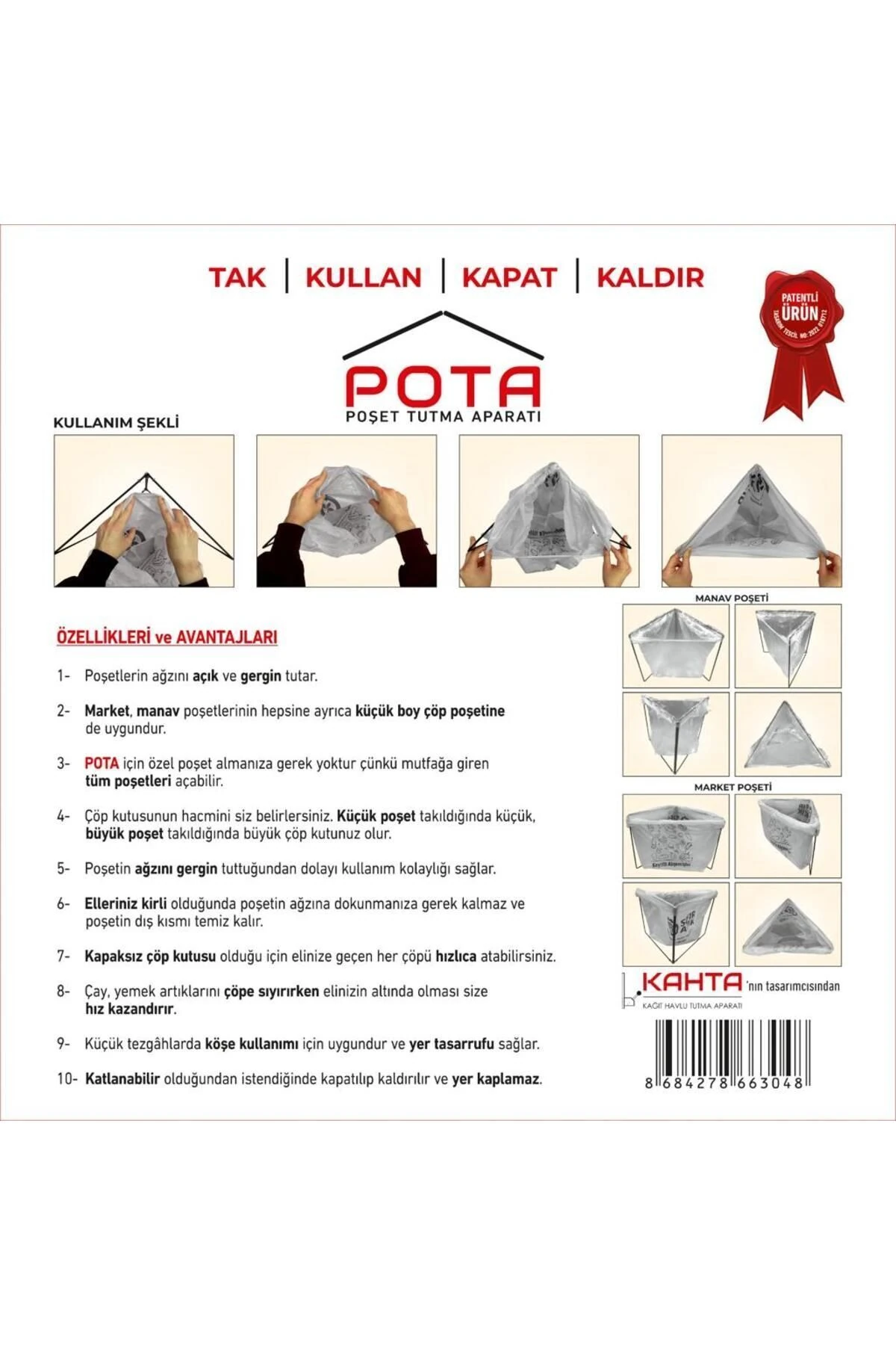 Katlanır Çöp Kovası Her Poşete Uygun Mutfak Banyo Tezgah Üstü Çöp Poşet Teli Kamp Piknik Çöp Kutusu