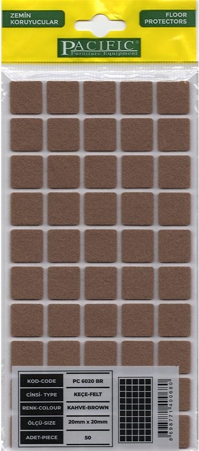 Yapışkanlı Keçe 20X20 MM