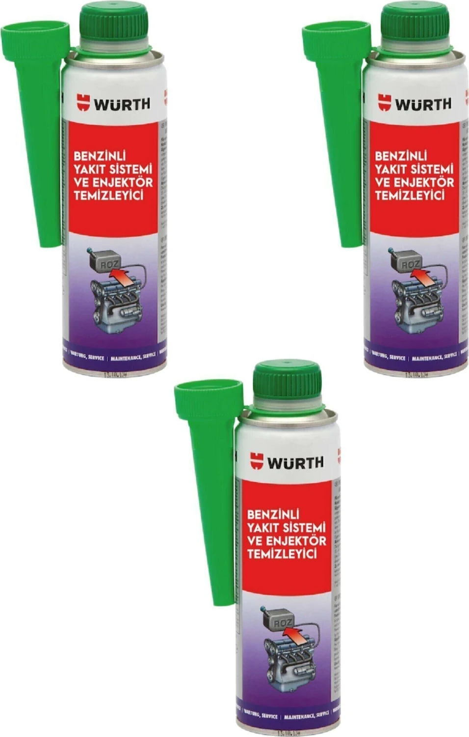 Benzin Enjektör Temizleyici Benzin 300 Ml Alman Üretimi 3lü