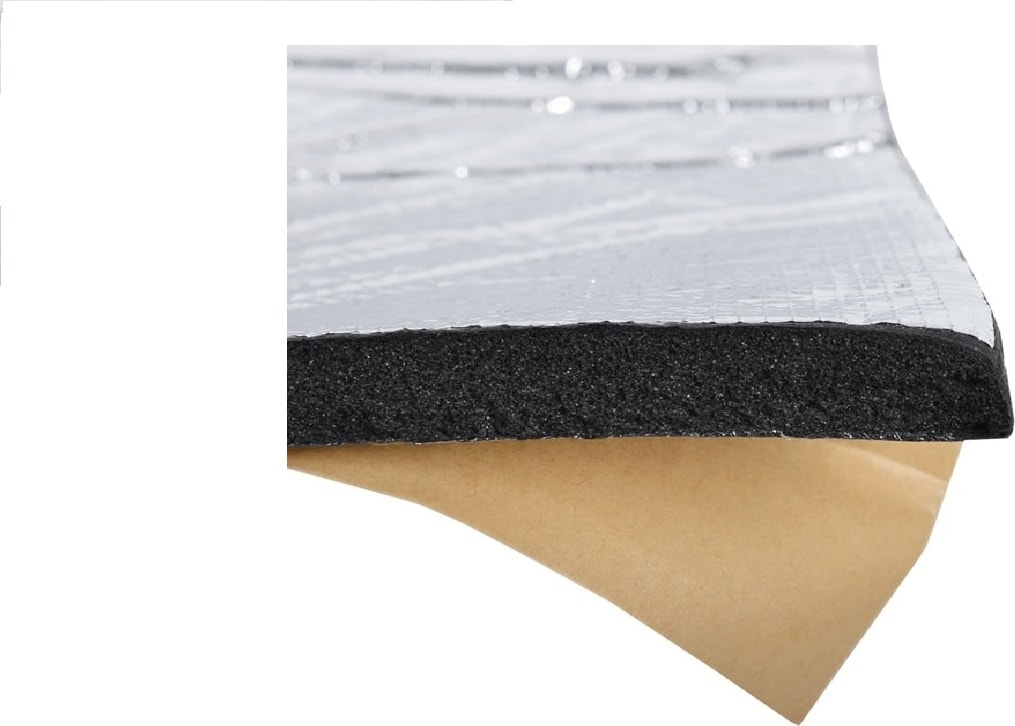Kaput Altı Alüminyum Folyolu Kaucuk Ses Yalıtım Levhası 6-9 mm 100X150