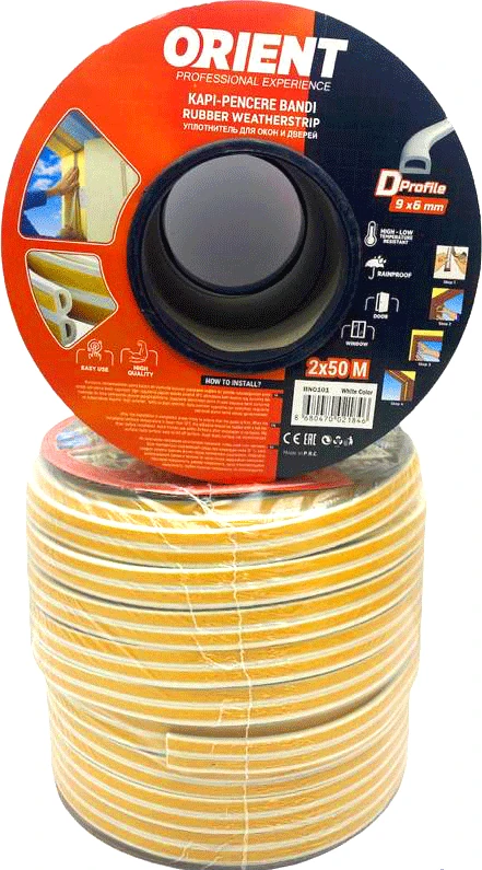 Beyaz 100MT2X50MTBOBİN Fitil Kapı Pencere Bant (K95)