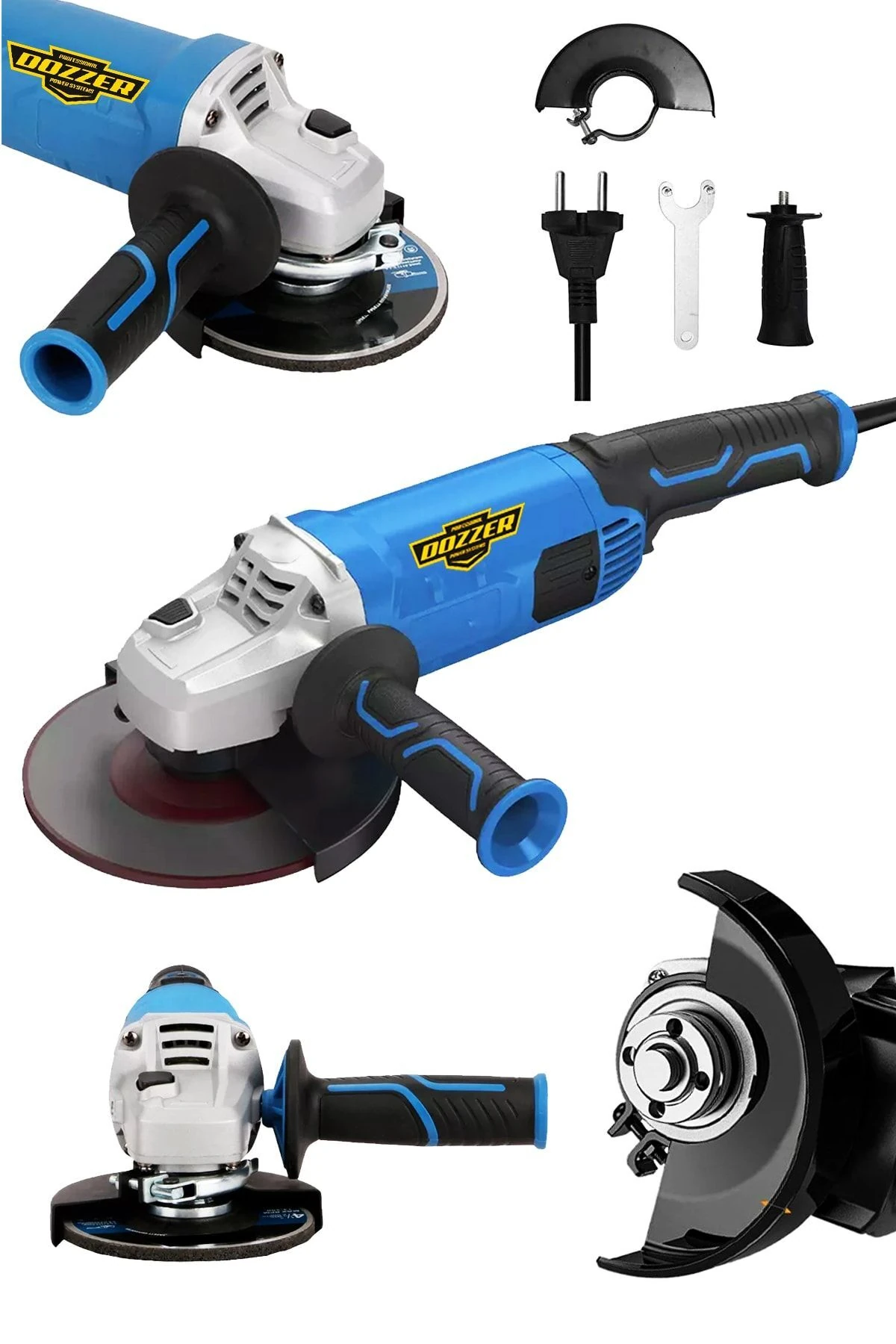 Alman Dz-dtsl Bakır Sargılı Devir Ayarlı 115-125 Mm Avuç Içi Spiral Kesme Taşlama Makinası