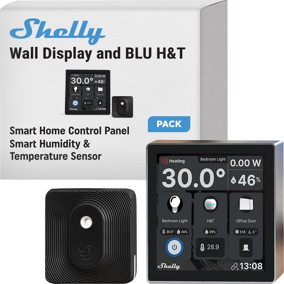 Wall Display & Blu H&t Siyah Merkezi Kontrol Panel Seti