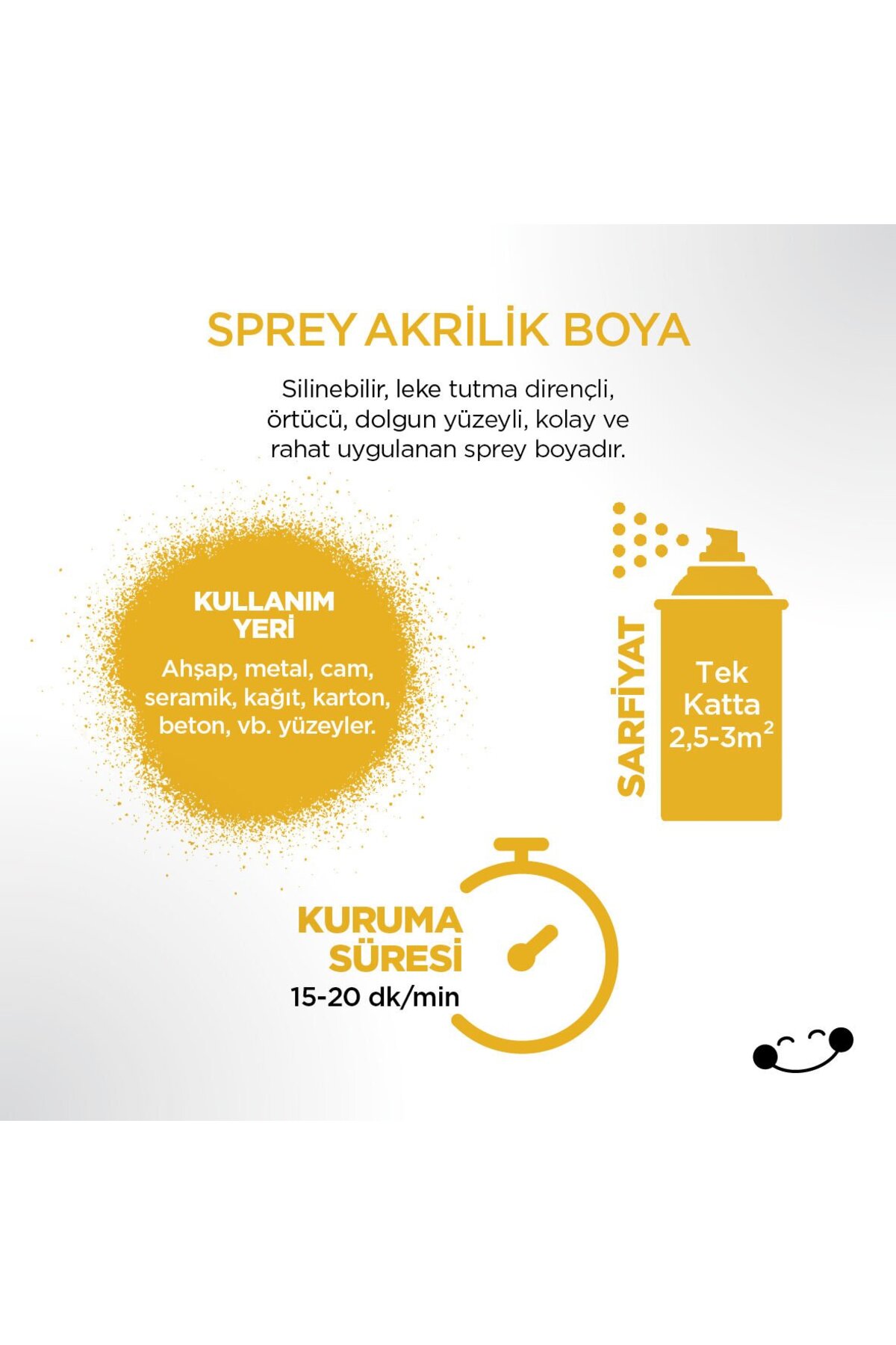 POLİSAN Krom Sarı Sprey Boya 400 ml (2 Adet )