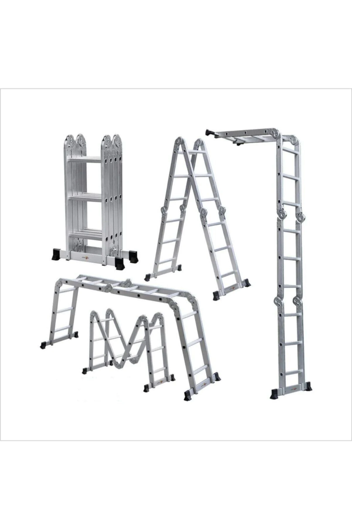 Bagaja Giren Akordion Dörde 4 E Katlanabilir Katlanır Aluminyum Paslanmaz Çürümez Merdiven Iskele