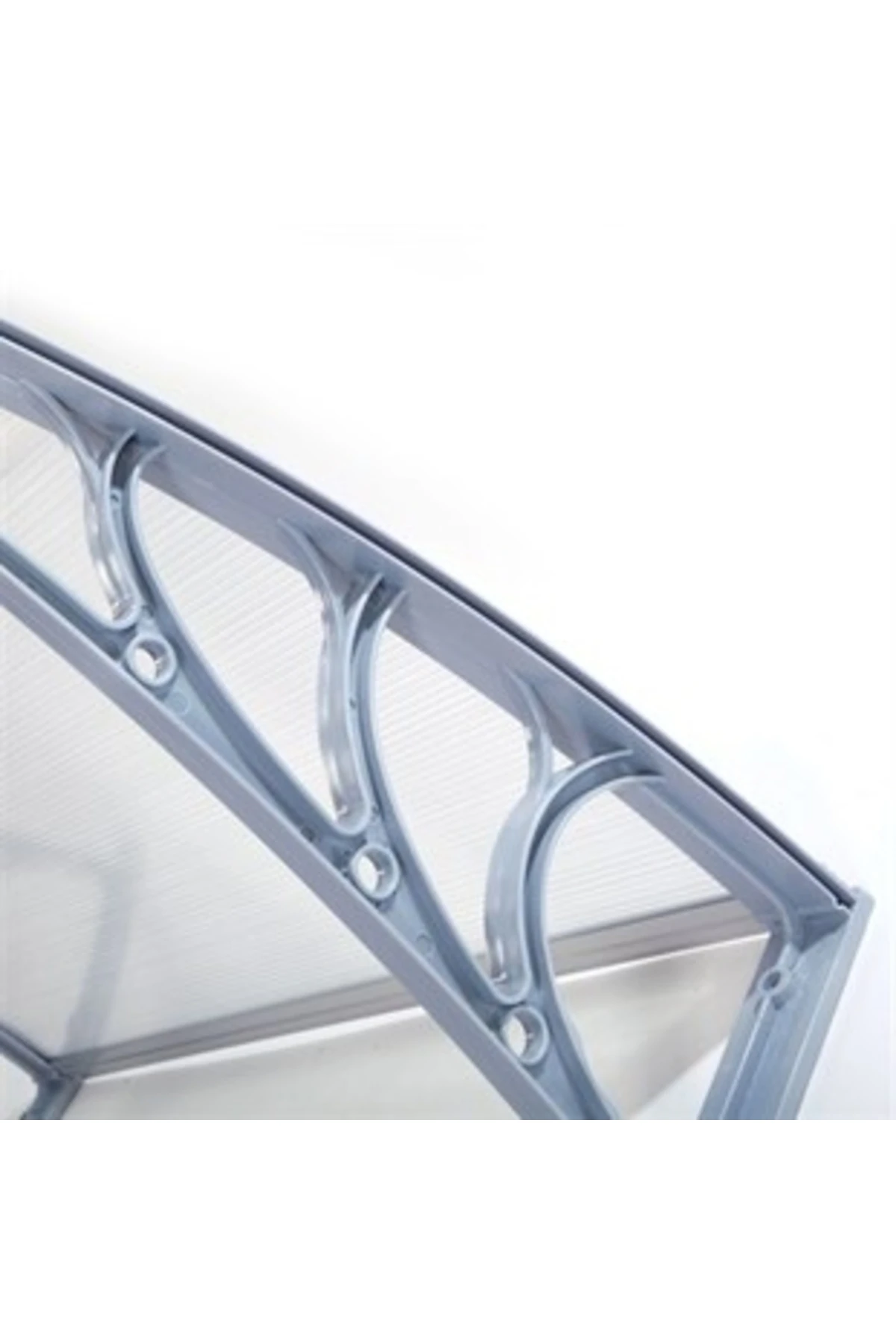 Kapı Pencere Üstü Pratik Sundurma 200 X 100 cm Gri