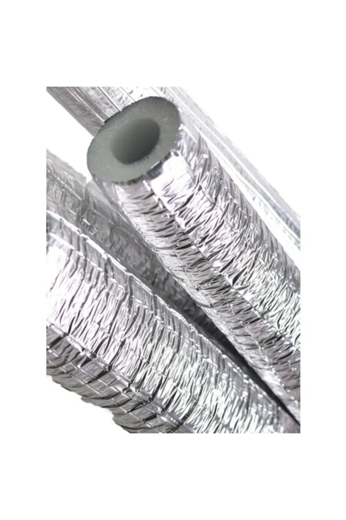Yarım Parmak 1/2 Alüminyum Folyolu Boru Izole Kılıf 1 mt