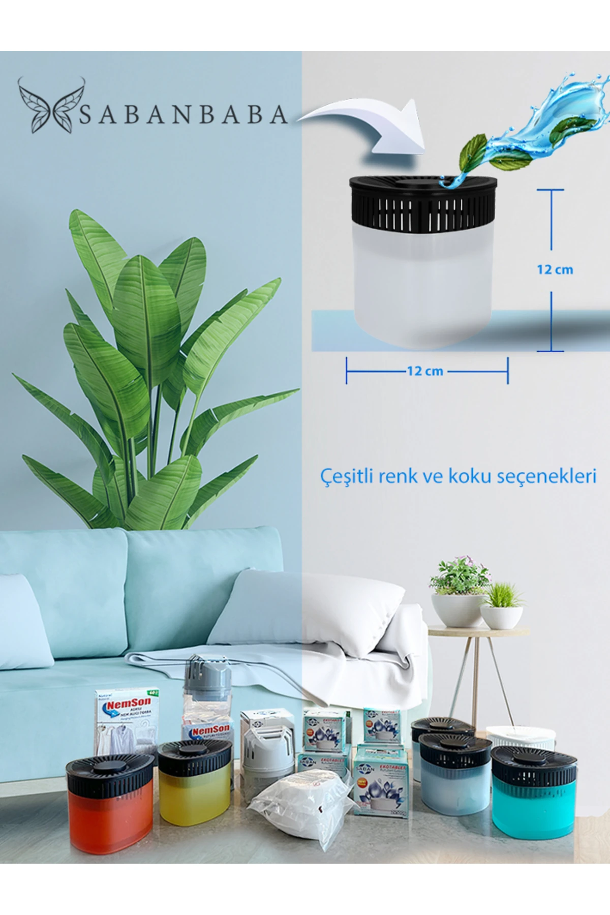 500 gr Nem Alıcılı Ve Rutubet Giderici Aparat Üçgen Naturel (TABLET DAHİL)